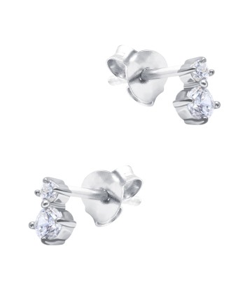Shining CZ Crystal Silver Stud Earring STS-5204